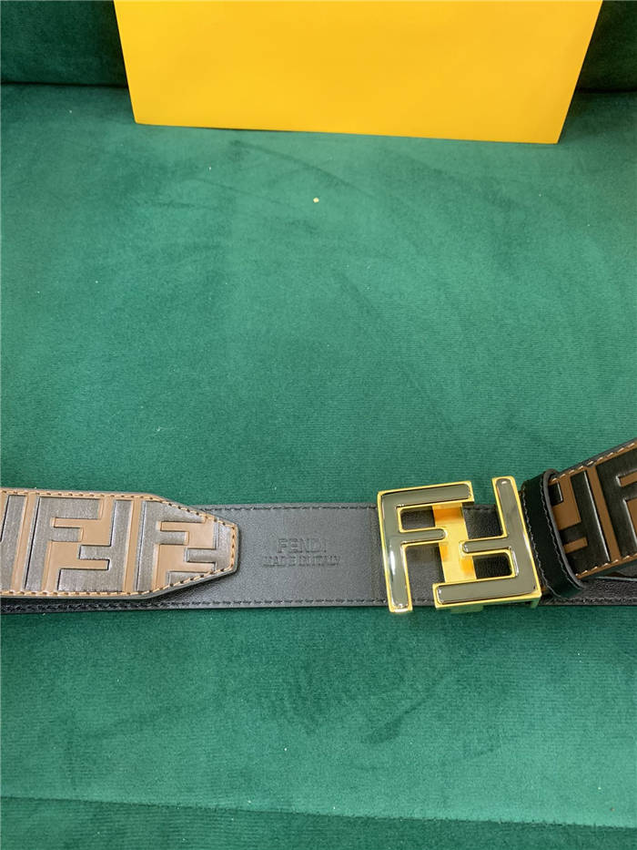 Fendi FF Leather Belt 38mm FF Buckle High