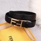 Fendi Leather Reversible Belt 35mm FF Buckle High