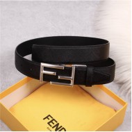 Fendi Leather Reversible Belt 35mm FF Buckle High