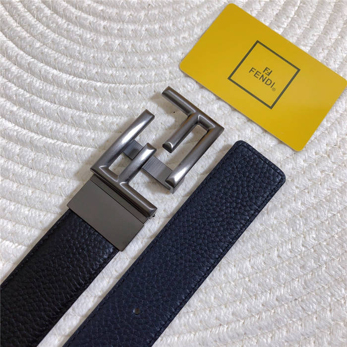 Fendi Leather Belt 34mm FF Buckle Togo High