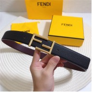 Fendi Leather Belt 34mm FF Buckle Togo High