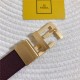 Fendi Leather Belt 34mm FF Buckle Togo High