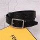 Fendi FF Leather Belt 35mm Pin Buckle High