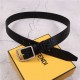 Fendi FF Leather Belt 35mm Pin Buckle High