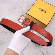 Fendi FF Leather Belt 35mm Pin Buckle High