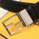 Fendi FF Leather Belt 38mm Baguette Buckle High