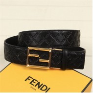 Fendi FF Leather Belt 38mm Baguette Buckle High