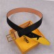 Fendi Leather Belt 38mm Baguette Buckle Crocodile High