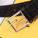 Fendi FF Leather Belt 38mm Baguette Buckle High