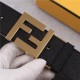 Fendi Leather Belt 38mm FF Buckle Black High