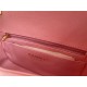 Mini CLASSIC HANDBAG Grained Calfskin Pink Gold Metal A