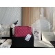 Mini CLASSIC HANDBAG Grained Calfskin Fuchsia Silver Metal A