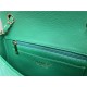 Mini CLASSIC HANDBAG Grained Calfskin Green Gold Metal A