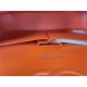 Medium CLASSIC HANDBAG Lambskin Orange Silver Metal A