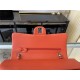 Medium CLASSIC HANDBAG Lambskin Orange Silver Metal A