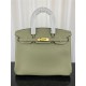 Hermes Birkin 25/30/35cm Bag Togo Leather In Sage Green WAX High