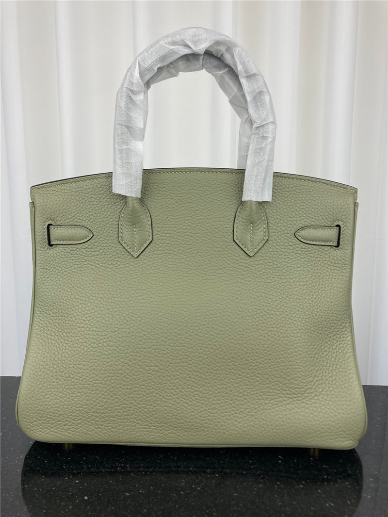 Hermes Birkin 25/30/35cm Bag Togo Leather In Sage Green WAX High