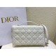 BOLSO MISS DIOR TOP HANDLE Cannage Lambskin White High