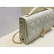 BOLSO MISS DIOR TOP HANDLE Cannage Lambskin White High