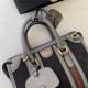 Gucci Mini canvas top handle bag 715771 Grey/Black High