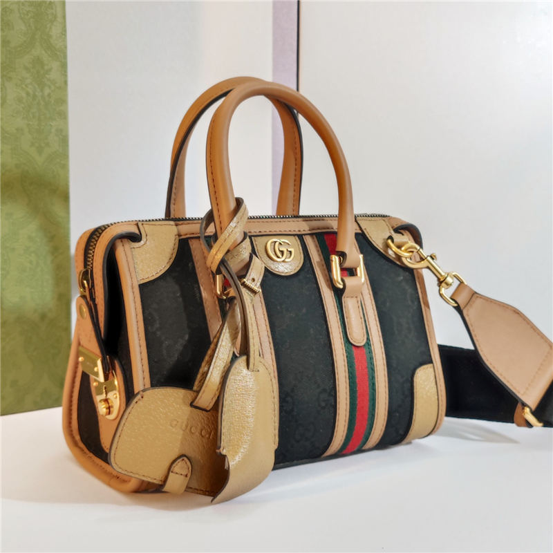 Gucci Mini canvas top handle bag 715771 Brown/Black High