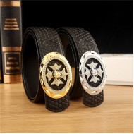 Versace Medusa Round Buckle Leather Belt 38mm High