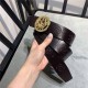 Versace Medusa Round Buckle Leather Belt 38mm High