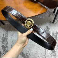 Versace Round buckle belt Crocodile 38mm High