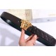 Versace MEDUSA EMBOSSED GRECA LEATHER BELT 40mm High