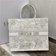 LARGE Dior BOOK TOTE Toile de Jouy Embroidery Gold High