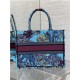 MEDIUM Dior BOOK TOTE Toile de Jouy Voyage Embroidery Blue High