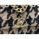 Chanel 19 Flap Bag Tweed Gold-Tone Houndstooth Black-Beige High