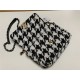 Chanel 19 Flap Bag Tweed Gold-Tone Houndstooth Black-White High