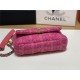 Chanel 19 Flap Bag Tweed Gold-Tone Houndstooth Fuchsia High