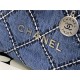 Chanel 22 MEDIUM HANDBAG Denim & Silver-Tone Metal AS3261 High