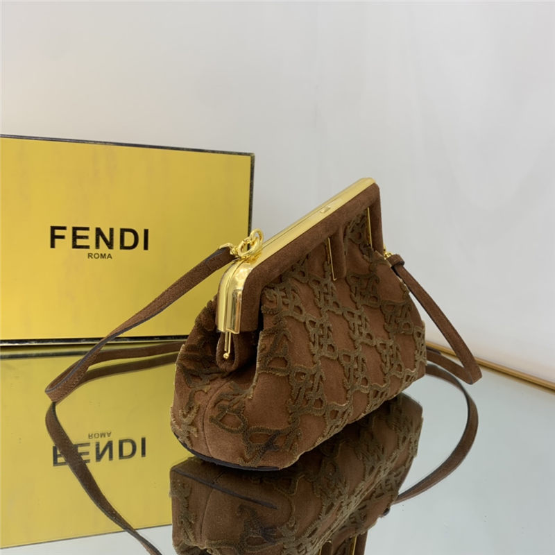 Fendi First Small Suede bag Brown High