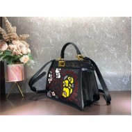 Fendi PEEKABOO ISEEU SMALL Black Lace Bag Mid