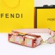 Fendi BAGUETTE Canvas Bag Embroidered FF Mid