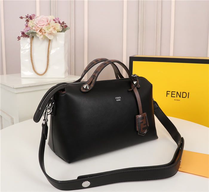 Fendi BY THE WAY MEDIUM Black leather Boston bag