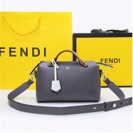 Fendi BY THE WAY MEDIUM Grey leather Boston bag