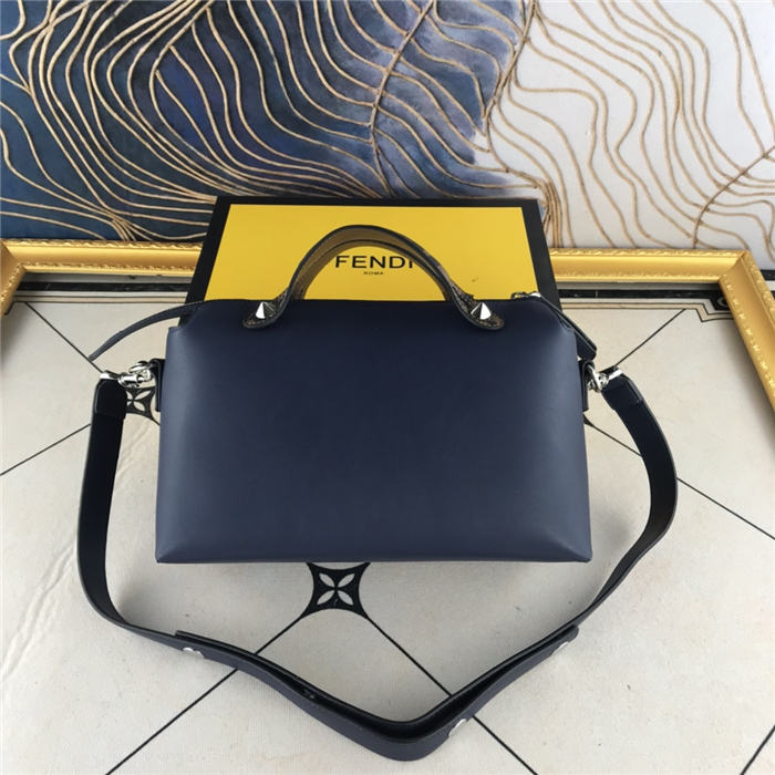 Fendi BY THE WAY MEDIUM Navy leather Boston bag