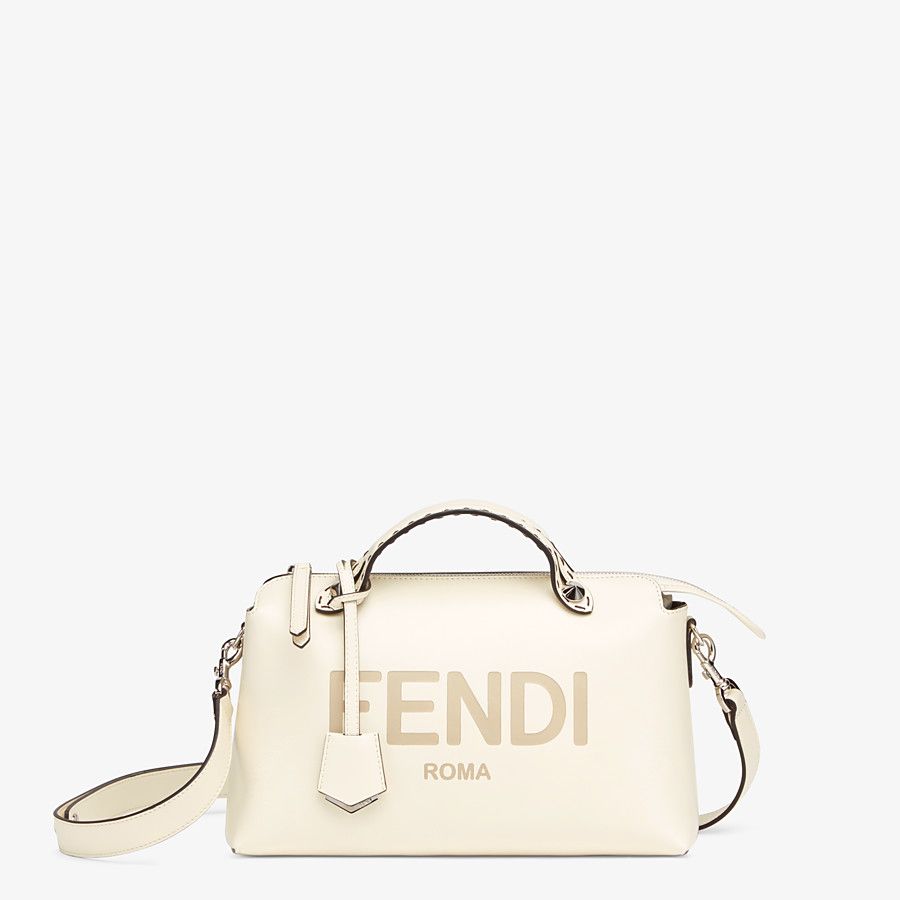 Fendi BY THE WAY MEDIUM White leather Boston bag