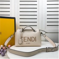 Fendi BY THE WAY MEDIUM White leather Boston bag