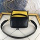 Fendi BAGUETTE nappa leather bag Black Mid