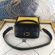 Fendi BAGUETTE nappa leather bag Black Mid