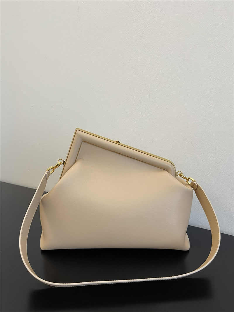 Fendi First Medium Leather Bag Nude High