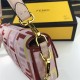 Fendi BAGUETTE Canvas Bag Embroidered FF Mid