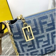 Fendi BAGUETTE Pouch Denim High