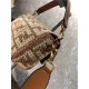 Fendi BAGUETTE raffia FF bag Beige Mid