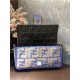 Fendi BAGUETTE raffia FF bag Blue Mid